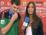 Iker Casillas Kiss Sara Carbonero After Title WC2010 Spain