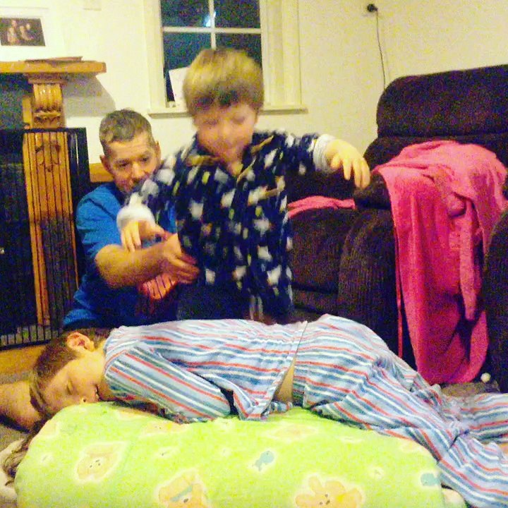 Trevor does the body slam