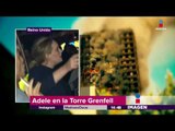 Adele visitó la Torre Grenfell, luego del incendio | Imagen Noticias con Yuriria Sierra