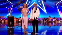 He sets the knives on fire, blindfolded, and throw it at his partner!! Britain s Got Talent