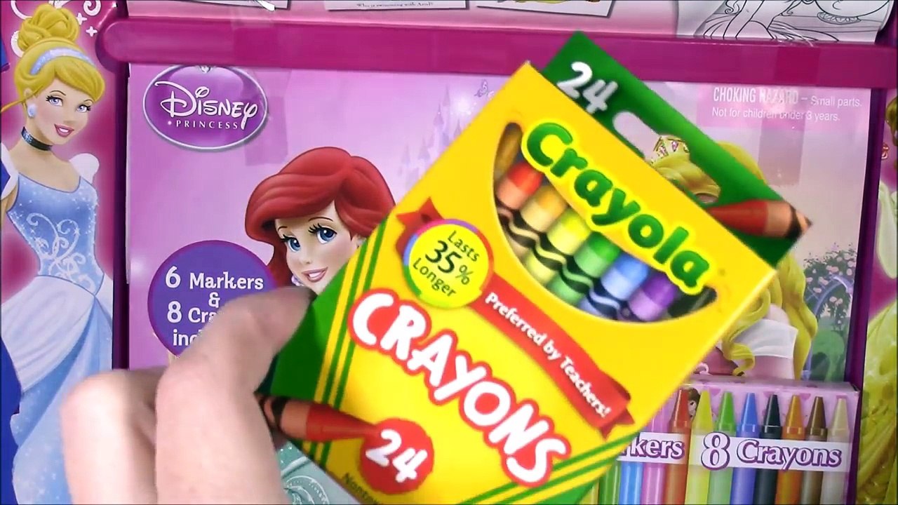 Disney Princess Rolling ART DESK! 50 Feet of Coloring Pages! Color CInderella! Crayola! SH