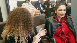 Actress Mera Talks With Reporter In Gaddafi Stadium