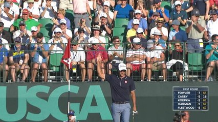 Golf - US Open - Adam Scott finit sa journée sur un superbe putt pour eagle