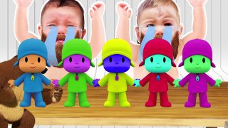 BEARDED BABY CRY with DORA! Masha! POCOYO! OLAF! FINGER FAMILY! Video for toddlers!