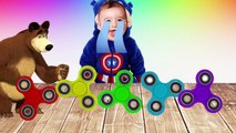 Learn Colors Fidget Spinner, Bad Baby Cry, Masha Bear Finger Family Nursery Rhymes