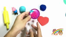 PLAY DOH RAINBOW CAKE! - CREAT Lollipop Rainbow playdoh toys with Peppa