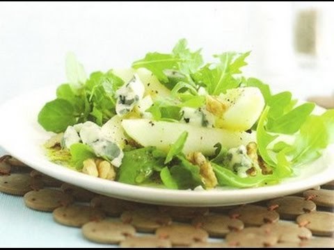 Ensalada de peras con berros y brotes / Rica ensalada de pera