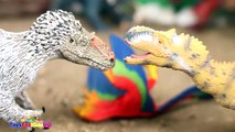 Videos de Dinosaupara niños Yutyrannus v_s Rajasaurus  Schleich Dinosa