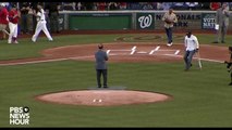 Officer David Bailey Throws Opening Pitch at Congressional Baseball Game 2017