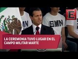 Peña Nieto toma protesta de bandera a soldados del servicio militar
