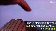 70.Electronic tattoos put smartphone controls on your skin