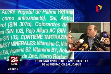 Ciudadanos saludan aprobación de Reglamento de Ley de Alimentación Saludable