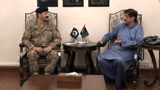 SindhCM Syed Murad Ali Shah meets Corps Commander Karachi Lt. General Shahid Baig Mirza at CM House