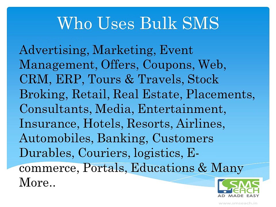 Smseach - The Best Bulk SMS service provider for your business. Send Promotional SMS and Transactional SMS.
