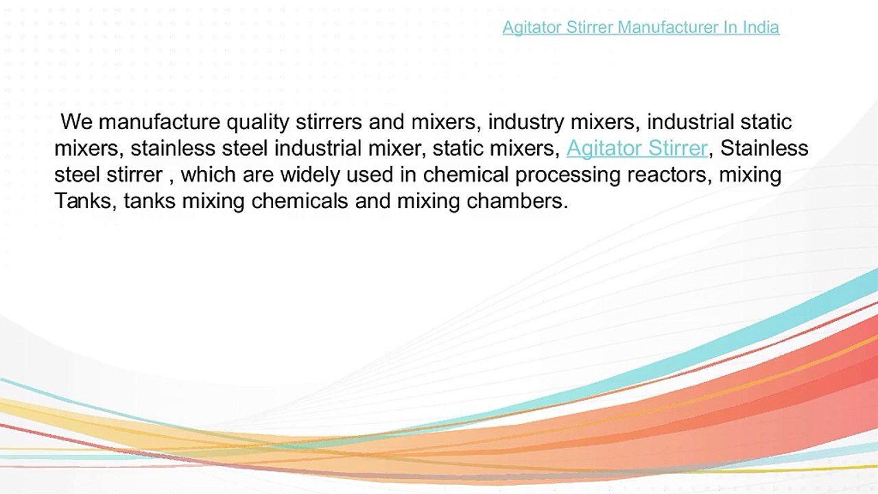 Agitator Stirrer
