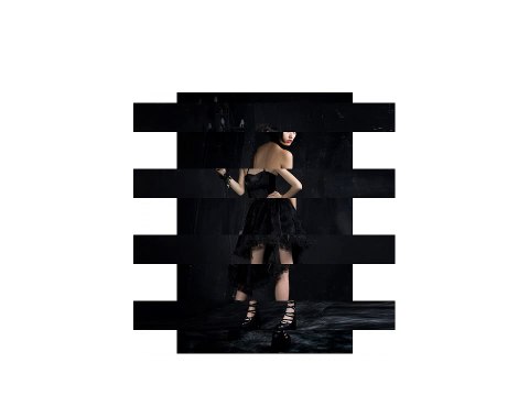 Black Sexy Sleeveless Rose Flocking Dovetail Women Dress