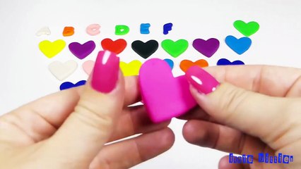 ᴴᴰ ABCDEFGHIJKLMNOPQRSTUfghtVWXYZ Learn Alphabet Modeling Clay Play Doh Hearts