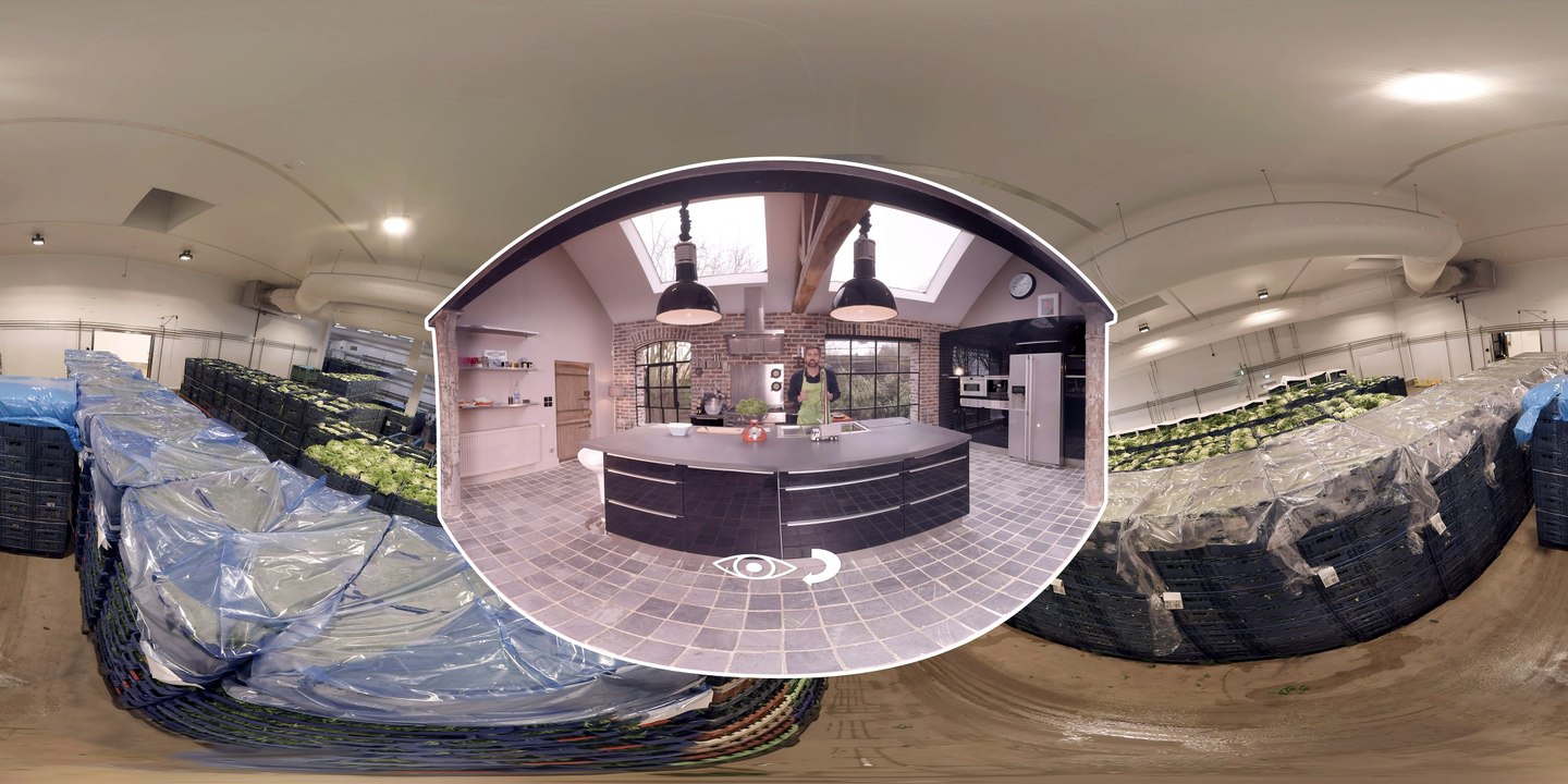 Bonduelle fresh-cut salads, how it is made - Préparation des salades Bonduelle, process - 360 video