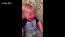 Eight-month-old baby loves beer
