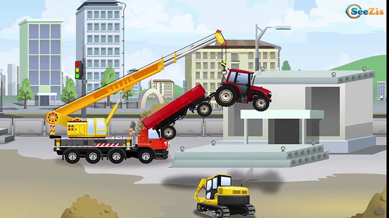 Cartoon with Tractor & The Cement Mixer Truck +1 HOUR Kids Video Full Episodes incl Bip Bip Cars