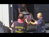 Teano (CE) - Sigarette di contrabbando, 10 tonnellate sequestrate su A1 (16.06.17)