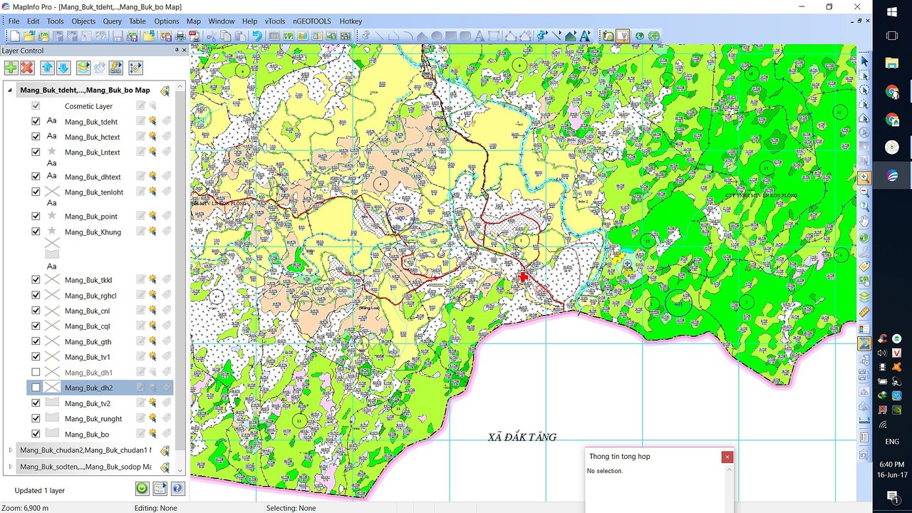 Kiểm tra hiện trạng sử dụng Vtools for Mapinfo