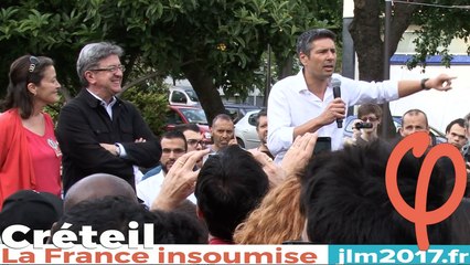 JL Mélenchon à Créteil - soutien à François Cocq, candidat de La France Insoumise