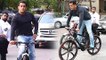VIDEO Salman Khan CYCLES Outside Shah Rukh Khan's House Mannat in Mumbai