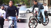 VIDEO Salman Khan CYCLES Outside Shah Rukh Khan's House Mannat in Mumbai