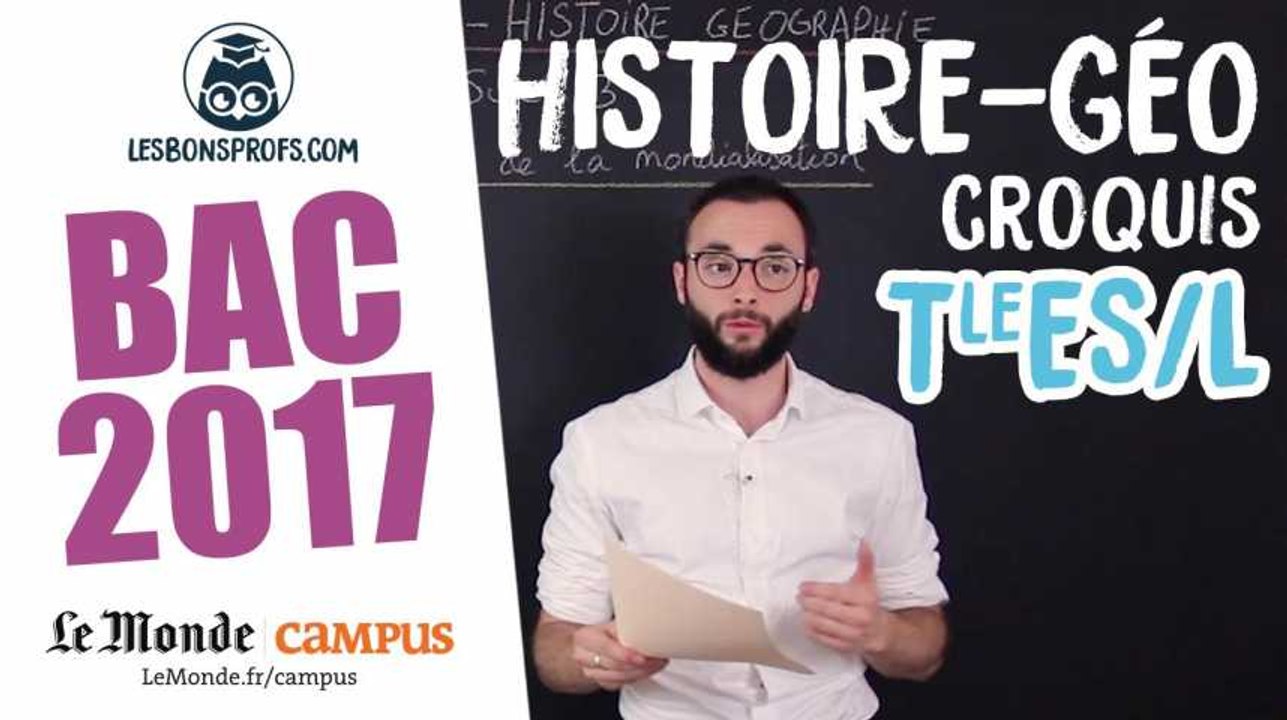 Bac ES/L 2017 : corrigé d'Histoire-Géo (croquis)