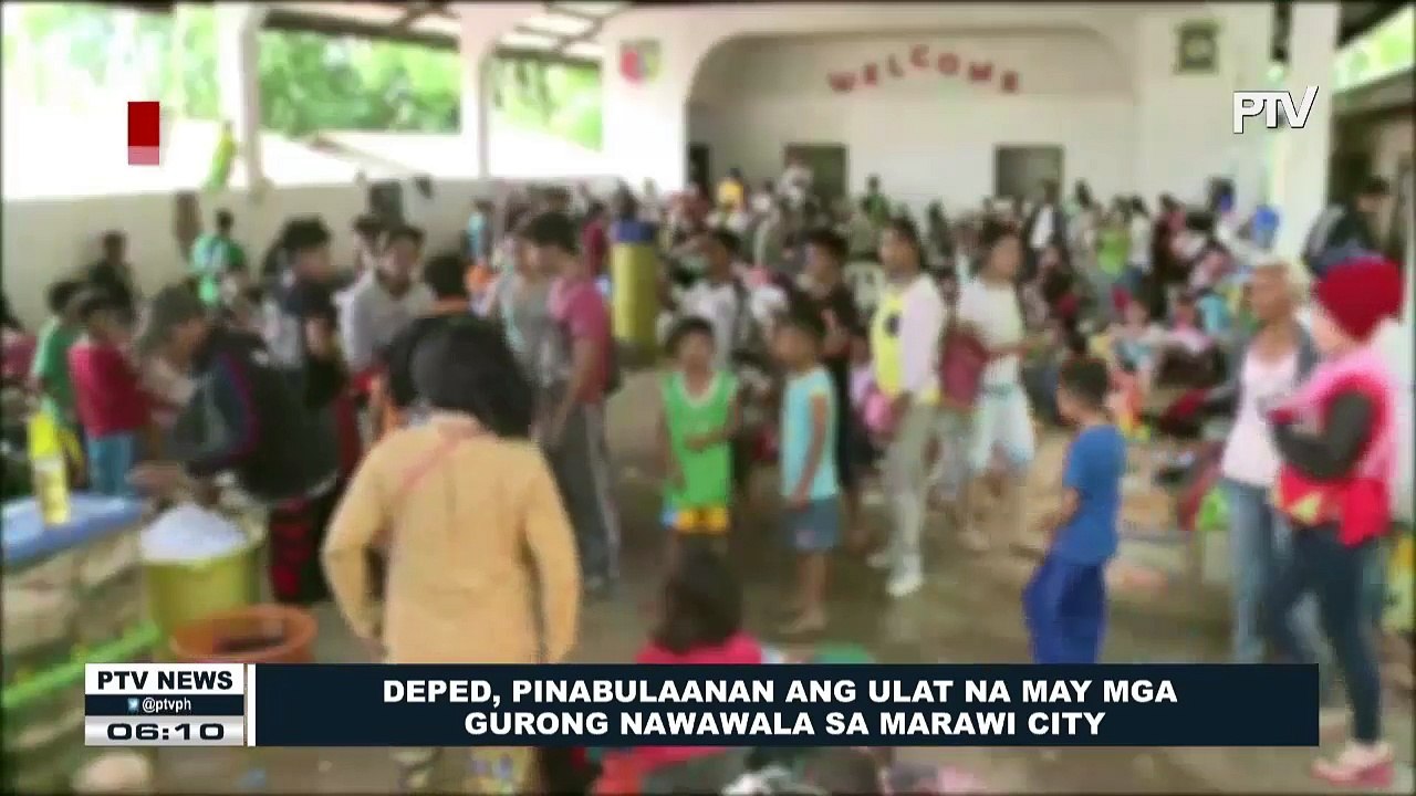 DepEd, pinabulaanan ang ulat na may mga gurong nawawala sa Marawi City
