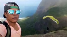 Joven cae al vacío con su parapente desde icónico morro de Río