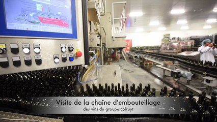 Visite de la chaîne d'embouteillage des vins colruyt