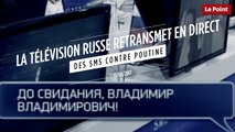 La télévision russe retransmet en direct des sms contre Poutine