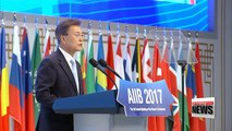 President Moon welcomes second annual meeting of China-led AIIB