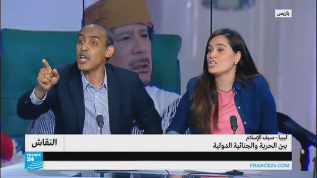 مشادة كلامية حادة في برنامج النقاش عن سيف الإسلام