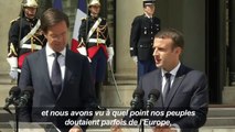 Macron reçoit le Premier ministre des Pays-Bas Mark Rutte