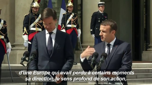 Macron reçoit le Premier ministre des Pays-Bas Mark Rutte