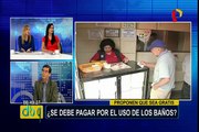 Jaime Delgado sobre cobro por uso de baños: “La ciudad debería instalar baños públicos”
