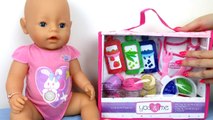 Bebé nacido video para chica con un menú fijo de madre e hija juguetes alimentación muñeca del juego pupsik