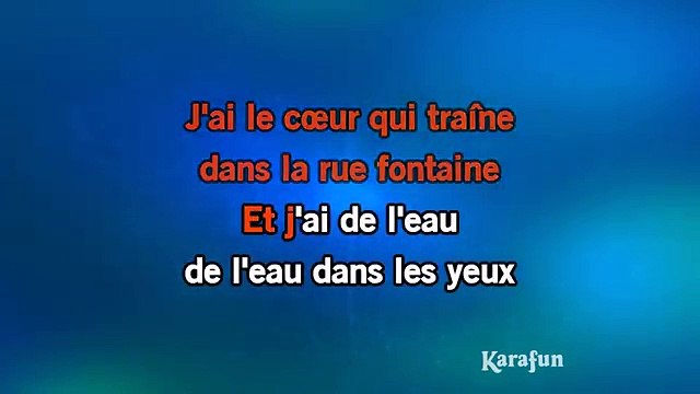 Marc Lavoine - Rue fontaine KARAOKE / INSTRUMENTAL