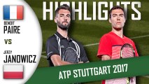 Benoit PAIRE vs Jerzy JANOWICZ HD Highlights ATP Stuttgart 2017