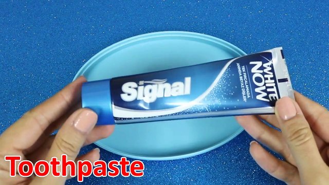 How to Make Toothpaste Slime with Salt, Toothpaste and Salt Slime Without Glue!, 2 ingredients Slime -