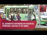 Subirá un peso la tarifa del transporte público de la CDMX