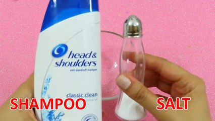 REAL !! Shampoo and Salt Slime, How to Make Slime with Only Shampoo and Salt , No Bo