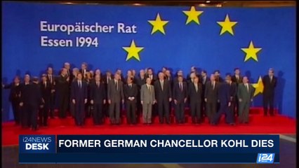 i24NEWS DESK | Helmut Kohl, father of German reunification, dies | Friday, June 16th 2017