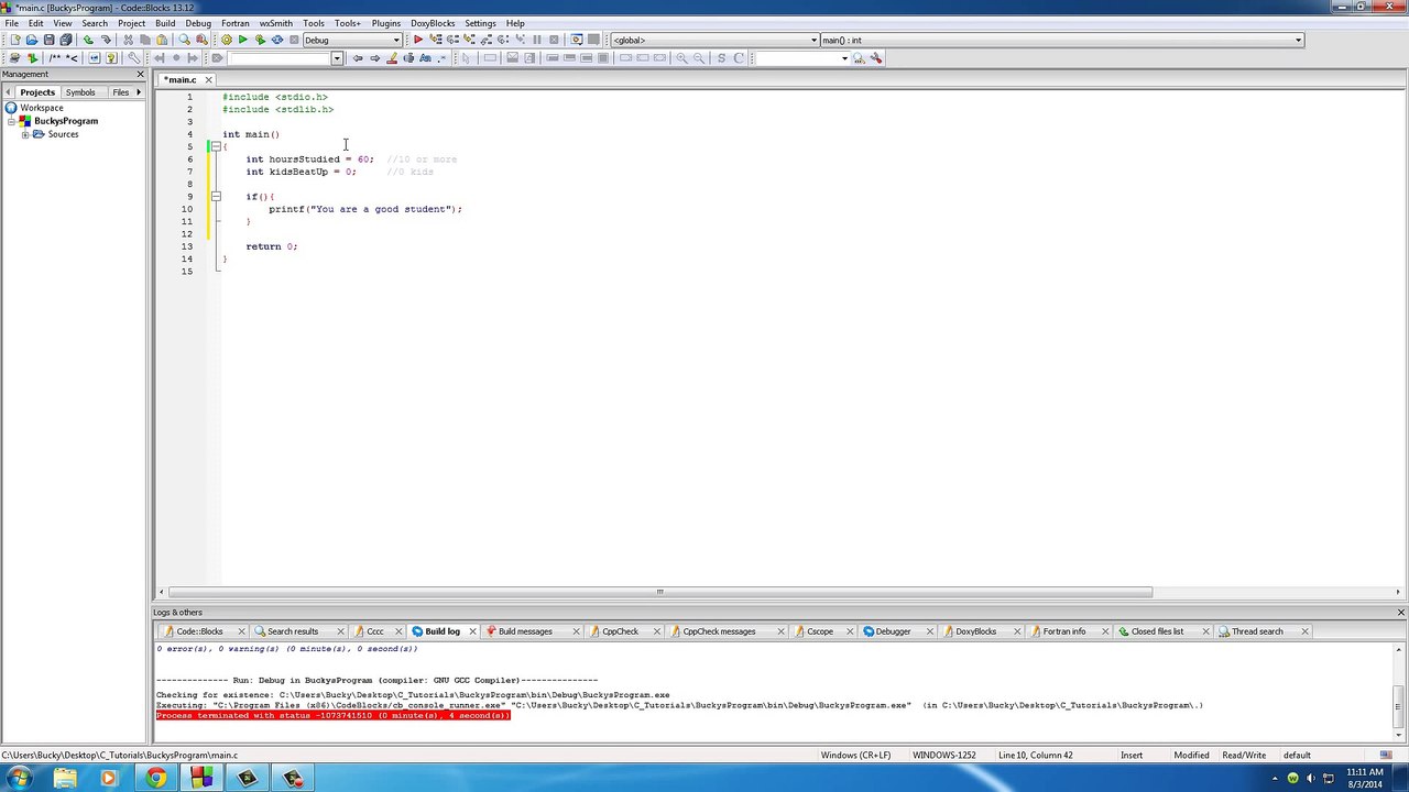 C Programming Tutorial - 21 - Dont Beat Up Little Kids