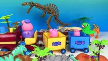 Peppa Pig Grandpa Pigs Train Trip to Dinosaur Park playdoh George Pig Jim Hensen dinosaur