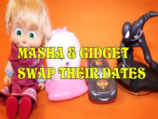 Download Video: MASHA & THE BEAR & GIDGET SWAP THEIR DATES + LIGHTENING MCQUEEN SPIDERMAN Toys Kids Video