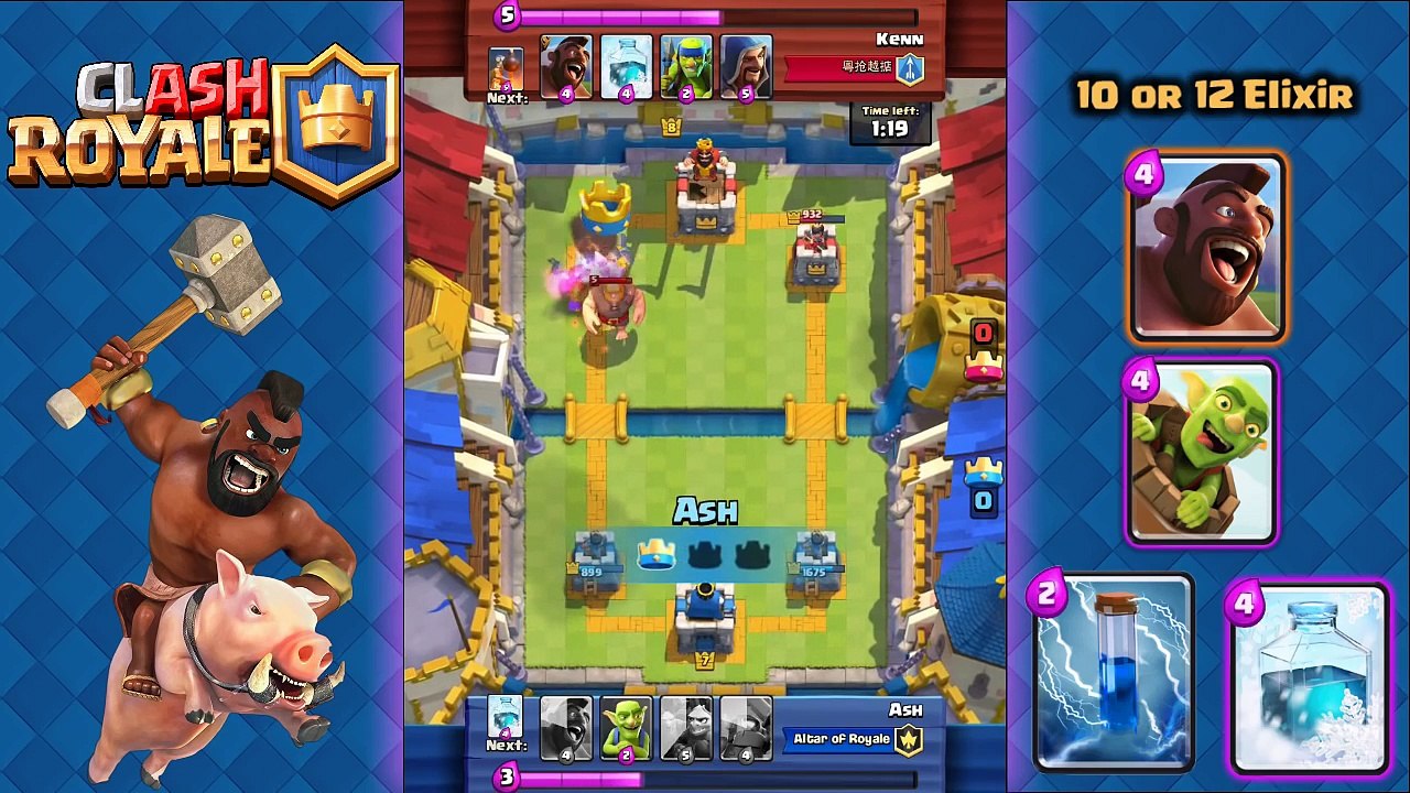 Ataque Mejor choque cubierta para cerdo Jinete estrategia Royale mini pekka combo arena 4 5 6 7